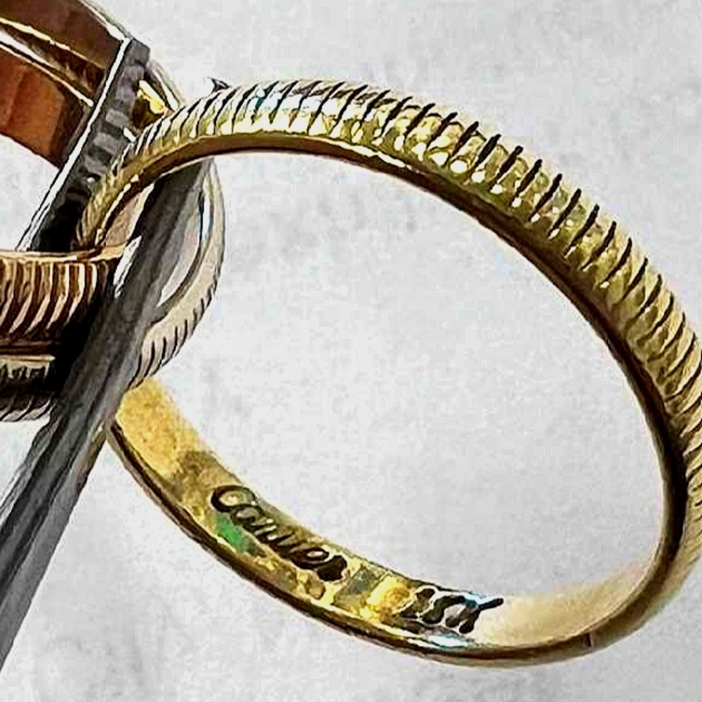 18K CARTIER Tri-Color Milgrain Trinity Ring